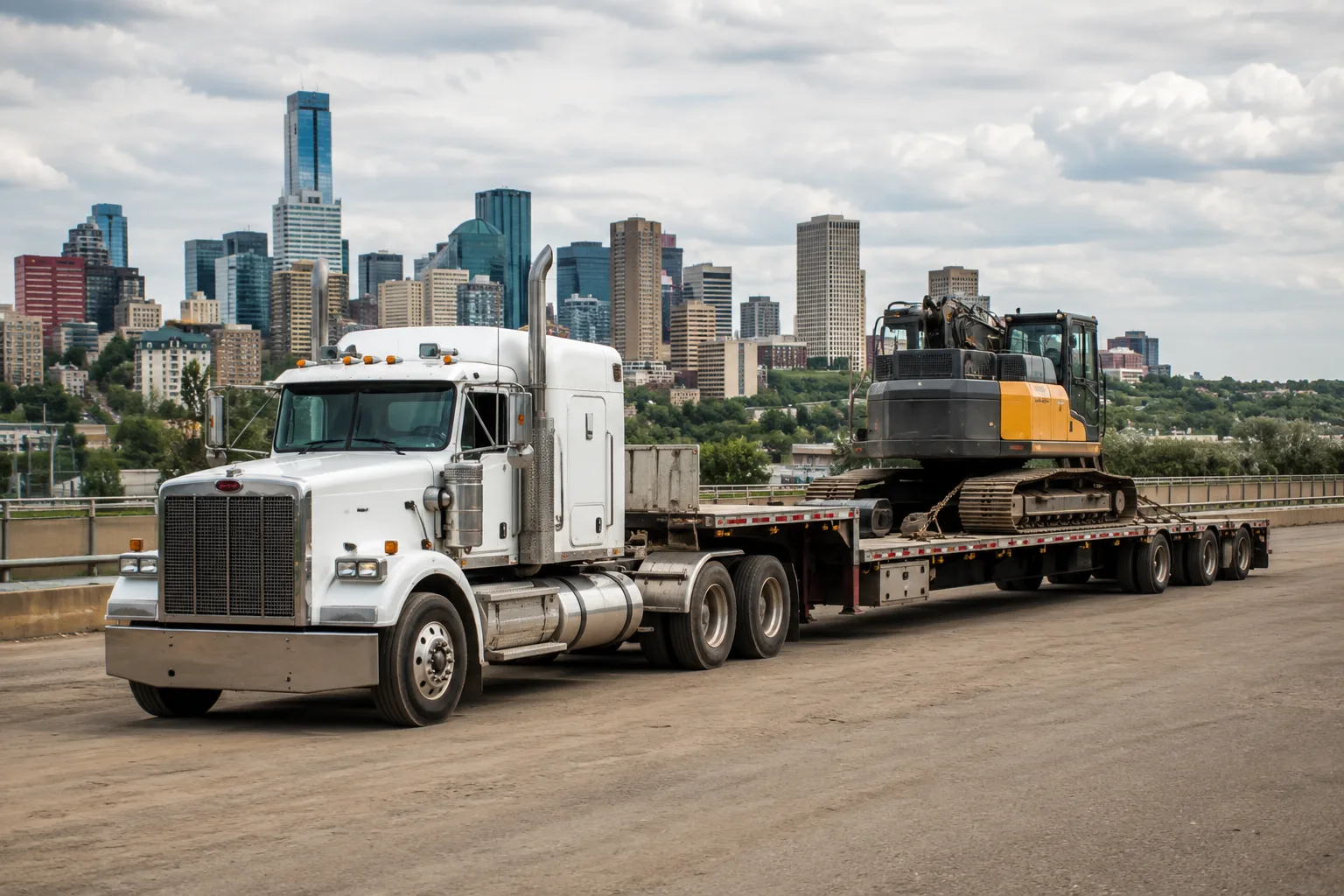 Lubana Trucking providing professional freight and flatbed transportation services in Edmonton Alberta