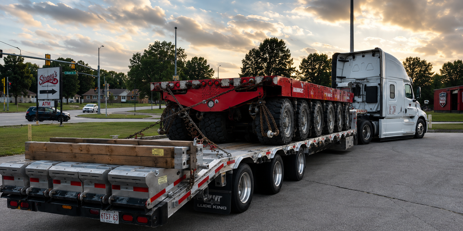 Lubana Trucking heavy haul transportation service moving oversized industrial freight with specialized trailers across Canada and the USA.